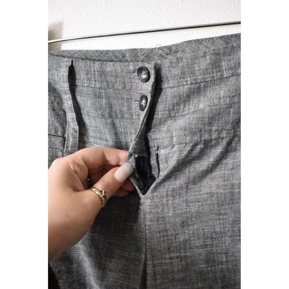 IZ Byer Gray Wide Leg‎ Trousers High Waist Button Front Pants Size 3 - Picture 3 of 8